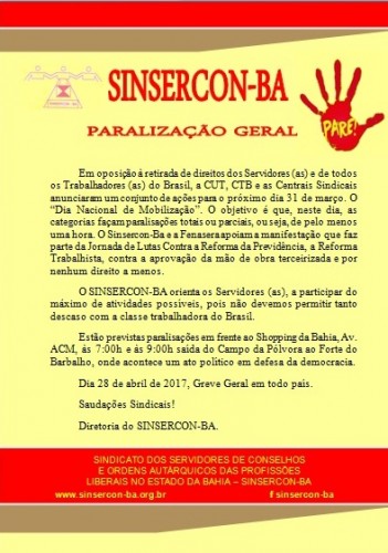paralisação 31,03