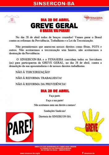 Panfleto greve geral 28.04