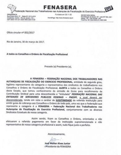 alerta de fraude Contribuição sindical