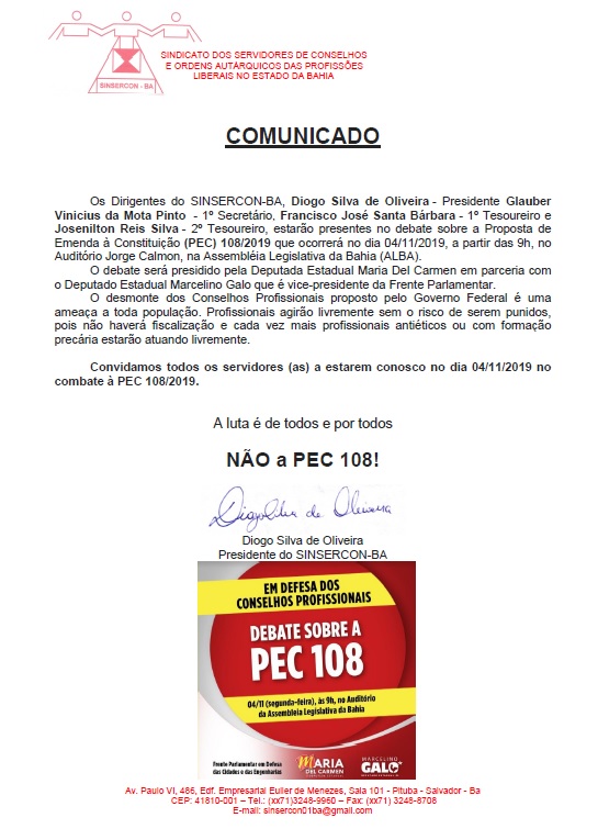 comunicado PEC_ALBA