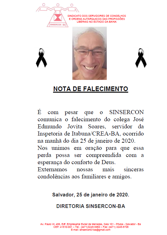 NOTAFALECIMENTO SINSERCON